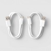 3ft USB-A to USB-C 2pk Cable - dealworthy™ - White - 2 of 3