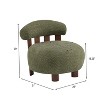 Christopher Knight Home Gareth Modern Wood Bouble Upholstered Accent Slipper Chair - 2 of 4