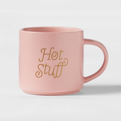 16oz Stoneware Hot Stuff Stacking Mug Pink - Threshold™