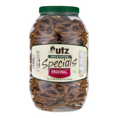 Utz Sourdough Specials Pretzels Barrel - 28oz