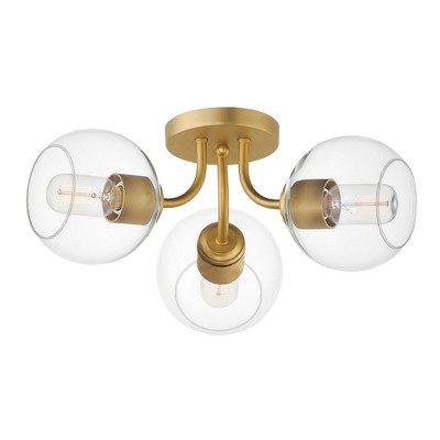 Maxim Lighting Knox 3 - Light Semi-Flush Mount in  Natural Aged Brass