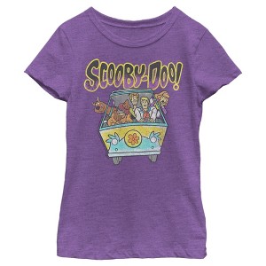 Girl's Scooby Doo Retro Gang in the Van T-Shirt - 1 of 4