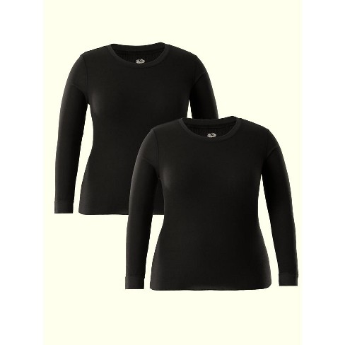 Warm Essentials By Cuddl Duds Women's Smooth Stretch Thermal Scoop Neck Top  - Black Xl : Target