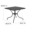 Flash Furniture Oia Commercial Grade 35.5" Square Indoor-Outdoor Steel Patio Table with Umbrella Hole - 3 of 3