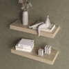 SEVOBAL Utility Storage Shelves Floating Shelf Dallas Set of Two Modern Design for Living Room or Office, Beige, 9.8"*31.5"*1.5" - 2 of 4