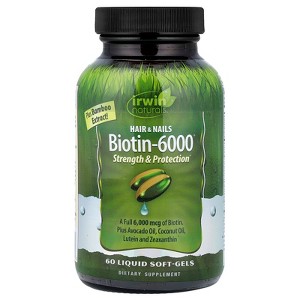 Irwin Naturals Biotin-6000®, 60 Liquid Soft-Gels - 1 of 4