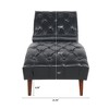 GDFStudio Wina 60.24'' Mid-Century Modern Faux Leather Upholstered Tufted Chaise Lounge - 4 of 4