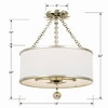 Crystorama Lighting Broche 3 - Light Semi-Flush Mount in  Antique Silver - 2 of 3