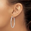 Black Bow Jewelry 2.5mm, Sterling Silver, Classic Round Hoop Earrings - 40mm (1 1/2 In.) - 3 of 4