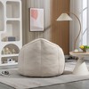 Bean Bag Chair Sofa High Pressure Foam Filled Sofa Chair Lazy BeanBag Sofa with Footrest Soft Comfy Chair for Living Room Bedroom Office, Beige, Grey - 4 of 4