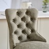 HDZNVF Set of 2 Retro PU Swivel Barstools Adjusatble Seat Height from 26-33 Inch, Olive Green - 3 of 4