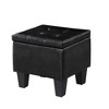 Dsvimoy Accent Chair Storage Ottoman Bench Tufted Multi Functional for Living Room Entryway, Black, 39"*17"*15" - 2 of 4