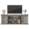 70" TV Stand for 75 Inch TVs, Farmhouse Entertainment Center and Media Furniture with Sliding Barn Doors & Storage Cabinets - 2 of 4