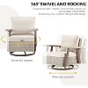 Bestier Patio Bistro Set, 3-Piece Swivel Rocker Chairs with Side Table, Rattan Patio Conversation Sets with Soft Cushion for Garden, Backyard, Porch - 3 of 4