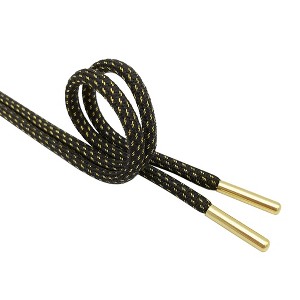 INSPIRE CHIC Round Metallic with Metal Tips for Athletic Shoes Boot Shoelaces 2 Pairs - 1 of 3