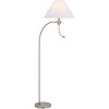 Cal Lighting 100W 3 way Ashland mini arc metal floor lamp with gooseneck 2W led reading light - 2 of 4