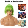 Unique Bargains Women's Wigs with Wig Cap 13" Green - 2 of 4