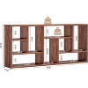Tribesigns 70.9"Console Table with Storage, 4-Tier Entryway Table Behind Sofa with 9 Cubbies for Living Room, Hallway, Foyer, Rustic Brown - 2 of 4