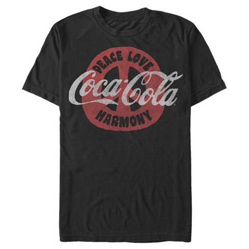 Men's Coca Cola Unity Peace Love Harmony T-shirt : Target