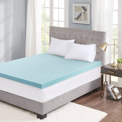 Hypoallergenic 3 Gel Memory Foam Mattress Toppers (full) White : Target