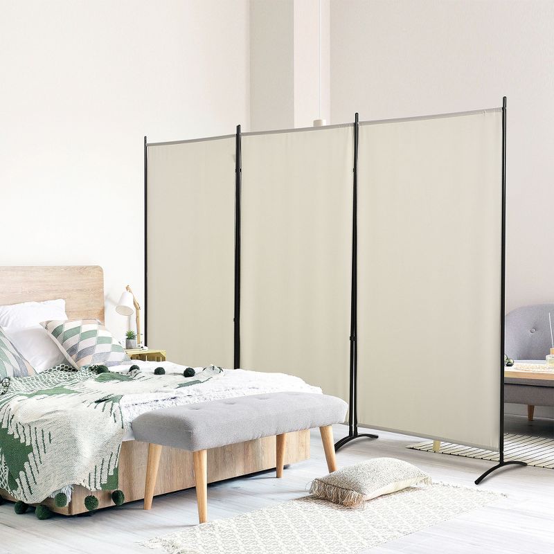 HOMCOM 3-Panel Room Divider Folding Privacy Screen Separator Partition Wall for Indoor Bedroom Office 100" x 72", 2 of 7