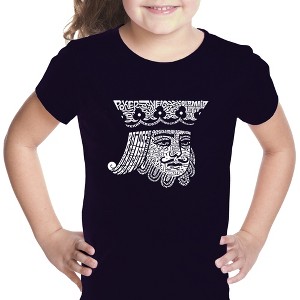 LA Pop Art Girl's Word Art T-shirt - King of Spades - 1 of 4