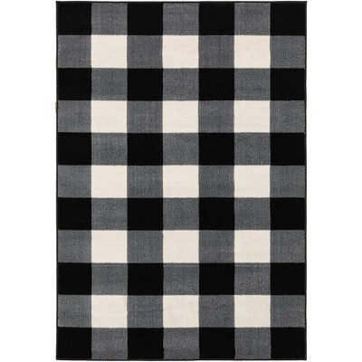 Oriental Weavers Georgia 678D0 Black/ Ivory Indoor Area Rug - 1'10" x 7'6"