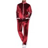 COOFANDY Mens Tracksuit 2 Piece Set Velour Sweatsuit Jogging Suits Full Zip Jacket Pants Outfits - 4 of 4