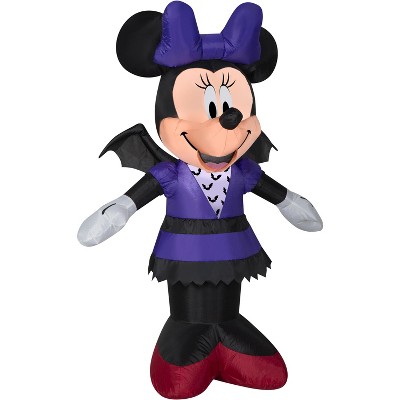 Gemmy Airblown Minnie in Bat Costume Disney , 3.5 ft Tall, Multicolored