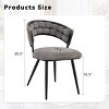 Set of 2 Modern Tufted Dining Chairs with Curved Backrest, Stylish Armless Accent Chairs for Kitchen, Dining Room, or Living Areas-Panipeachy - 4 of 4