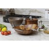 Nambe Nara Acacia Wood Salad Bowl with Alloy Handle Servers - 4 of 4