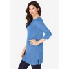 Roaman's Women's Plus Size Boatneck Ultimate Tunic With Side Slits - 4 of 4