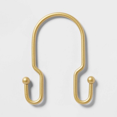 Metal Double Shower Hooks Brass - Room Essentials&#8482;