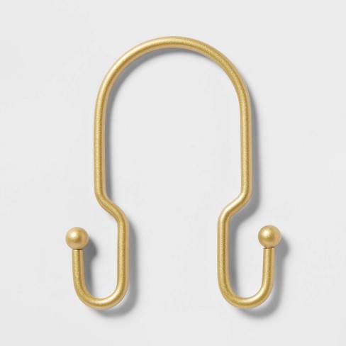 Metal Double Shower Hooks Brass - Room Essentials™