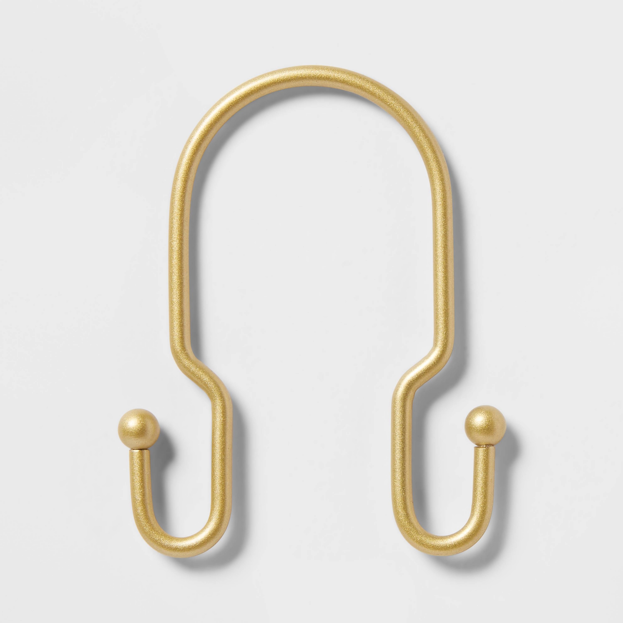 Metal Double Shower Hooks Brass - Room Essentials™