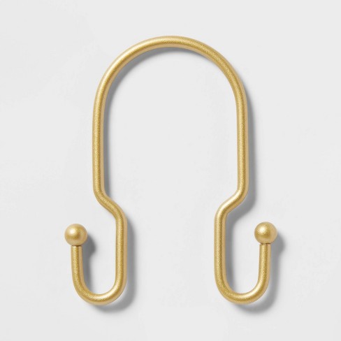 Metal Double Shower Hooks Brass - Room Essentials™ : Target