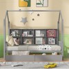 Wooden Platform House Bed with Trundle and Shelf-ModernLuxe - 2 of 4