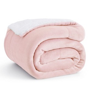 Bedsure Faux Wool Blanket–Solid Color Throw, Ultra Soft and Warm Reversible Blanket for Bed or Couch - 1 of 4
