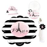 Big Dot of Happiness Paris, Ooh La La - Paris Themed Baby Shower or Birthday Party Paper Charger & Table Decorations Chargerific Kit for 8