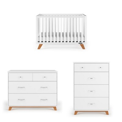 Child Craft SOHO Crib, Dresser, and Chest, 3-Piece, Includes 4-in-1 Convertible Crib, Dresser, and Chest