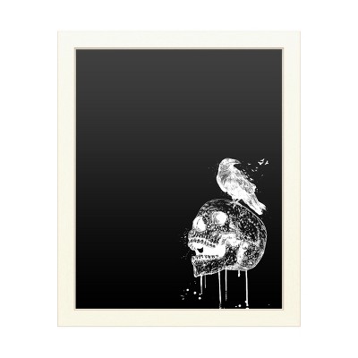 Functional Chalkboard with Printed Artwork - Balazs Solt 'New Skull' Chalk Board Wall Sign