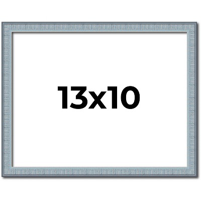 PosterPalooza | Photo Size Textured Blue Picture Frame - UV Acrylic, Foam Board Backing, Hanging Hardware