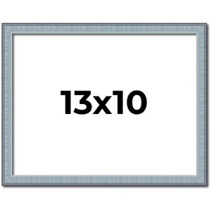 PosterPalooza | Photo Size Textured Blue Picture Frame - UV Acrylic, Foam Board Backing, Hanging Hardware - 1 of 4