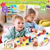 Wooden Beads Stacking Toy Set with Sequencing Game, Lacing and Shape Matching for Ages 2-5 - 2 of 4