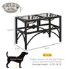 17" Double Stainless Steel Heavy Duty Dog Food Bowl Elevated Pet Feeding Station - 3 of 4