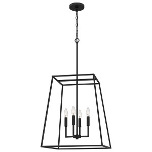 Quoizel Lighting Prescott 4 - Light Pendant in  Matte Black - 1 of 4