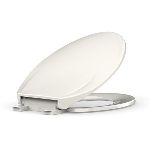 Toilet Seat, Soft Close Lid, Slow Close Noiseless Design, American Standard Compatible - 1 of 4
