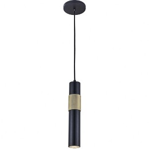 Dainolite Passwell 1 - Light Pendant in  Matte Black/Aged Brass - 1 of 1