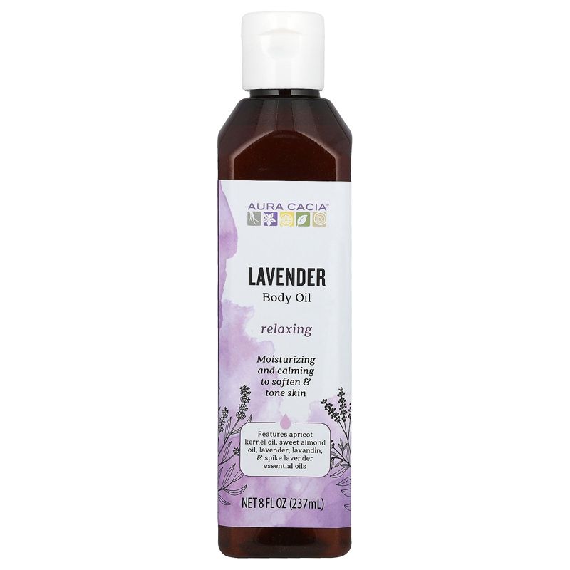 Aura Cacia Body Oil, Lavender, 8 fl oz (237 ml), 1 of 3