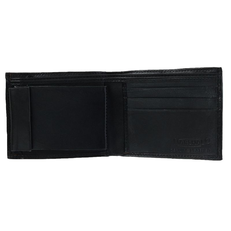 CTM Men's Leather Bifold Wallet with Snap Insert Cover, 2 of 5